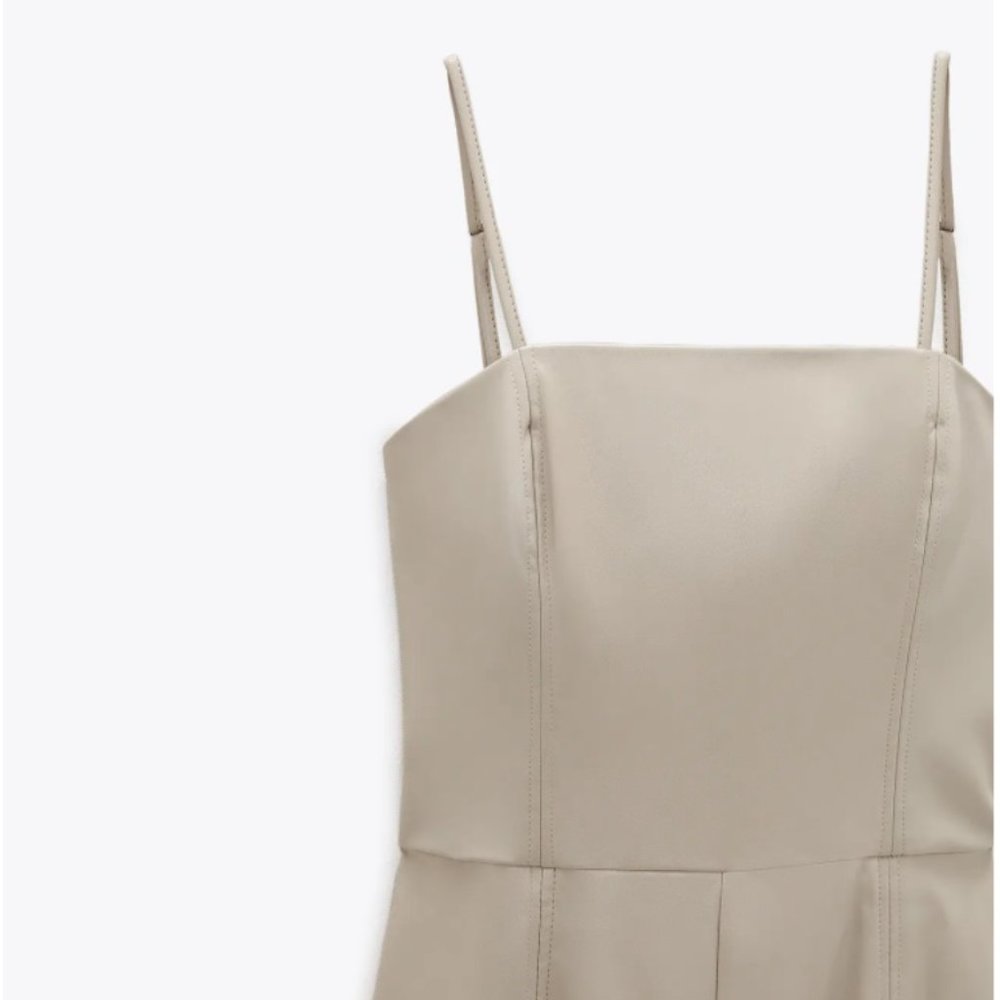Zara Vegan Leather Long Jumpsuit - Picture 5 of 5